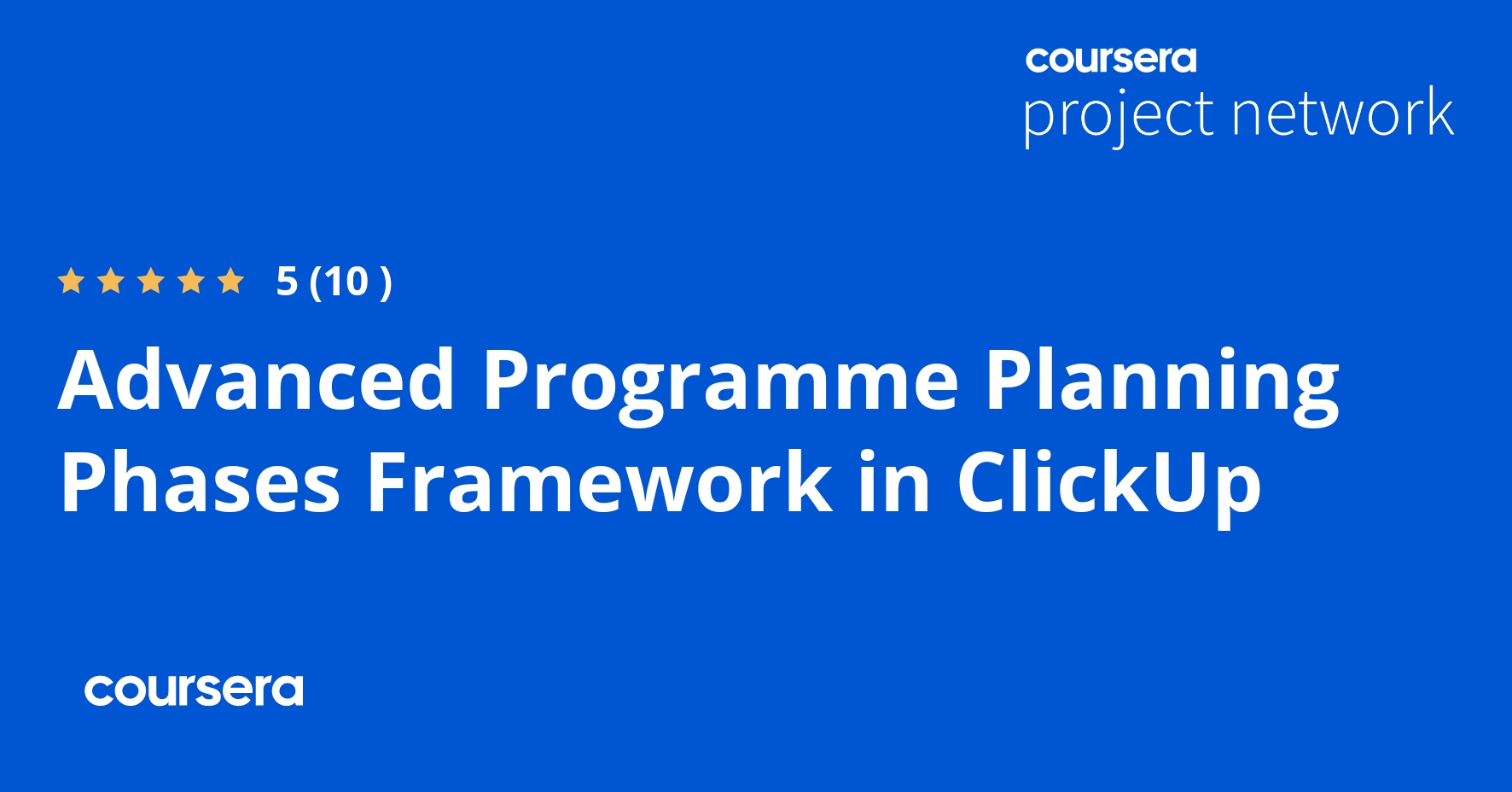 Advanced Programme Planning Phases Framework in ClickUp - Coursya