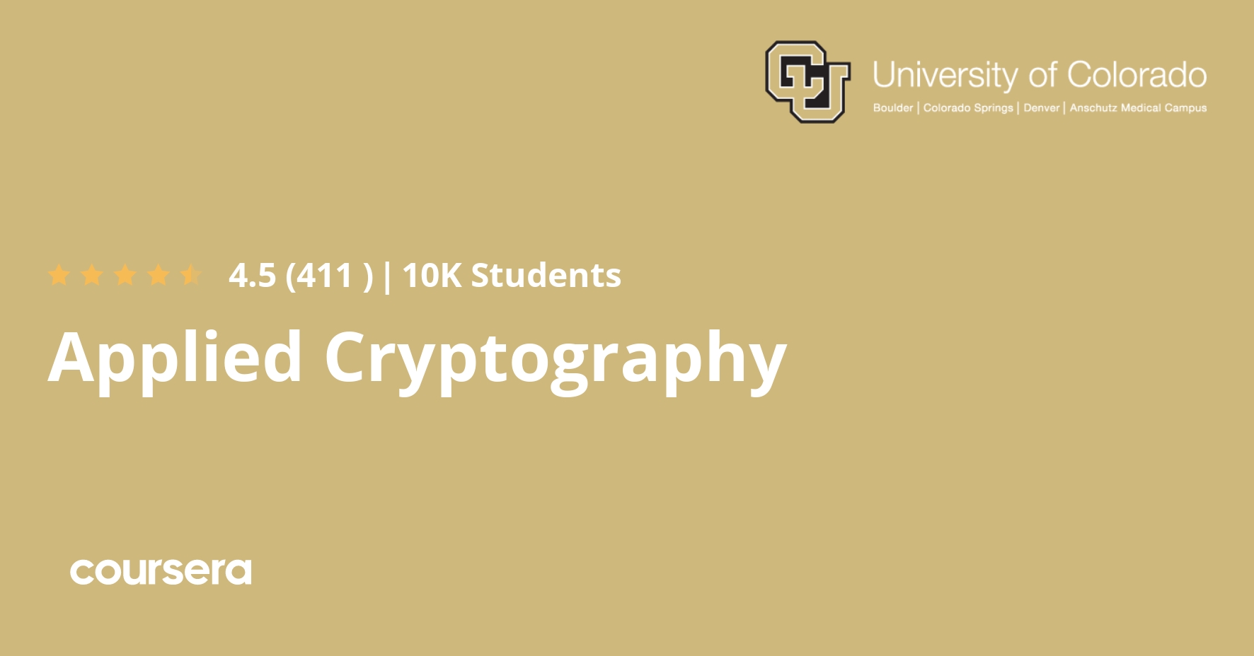Applied Cryptography Specialization - Coursya