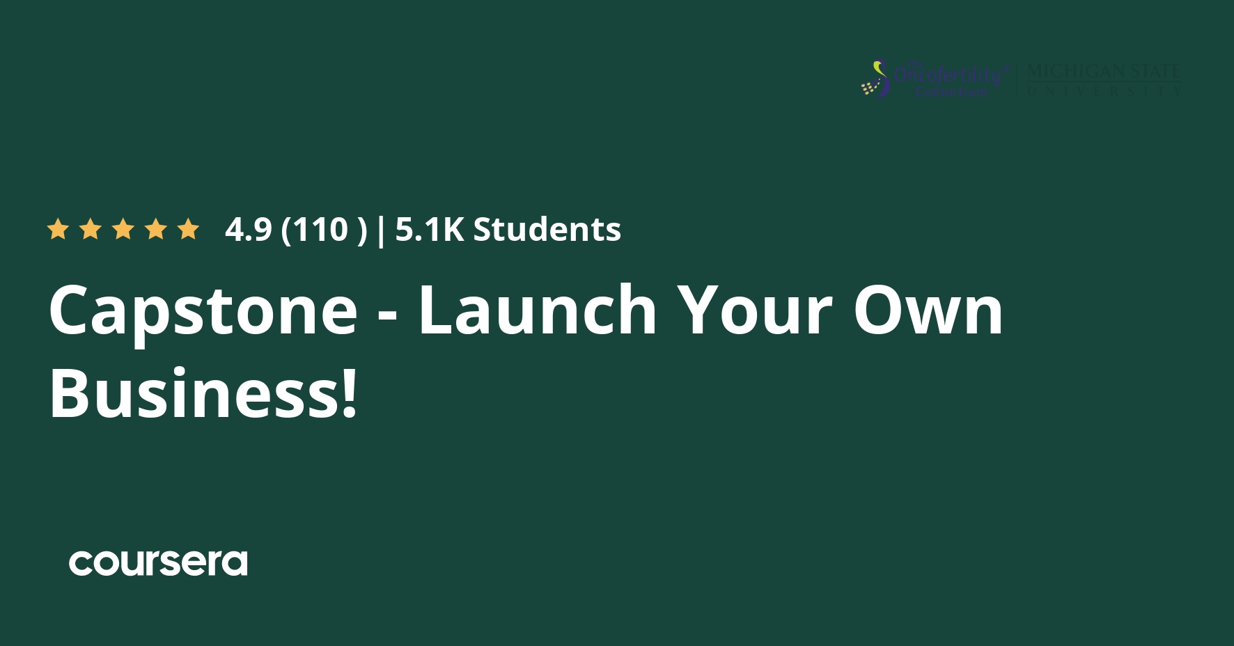 Capstone Launch Your Own Business! Coursya