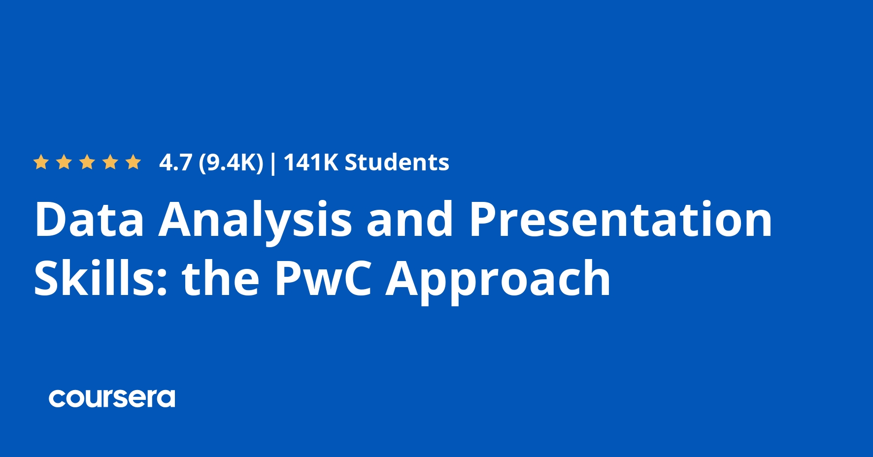 data analysis and presentation skills pwc