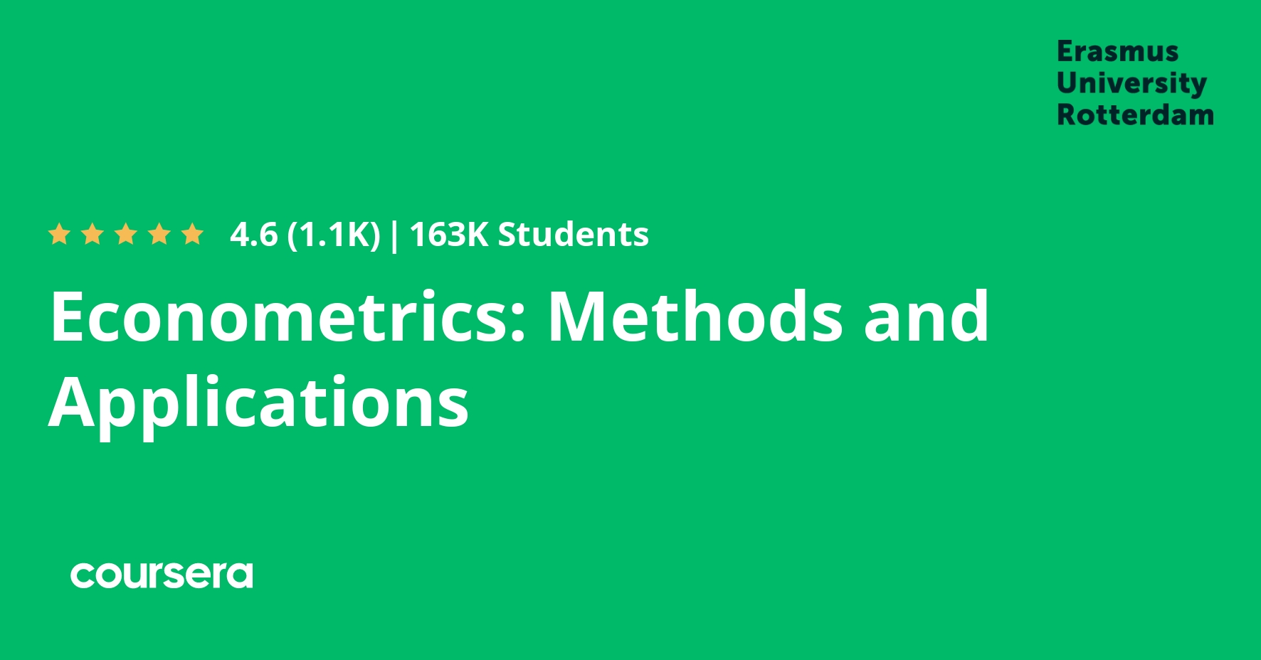Econometrics: Methods and Applications - Coursya