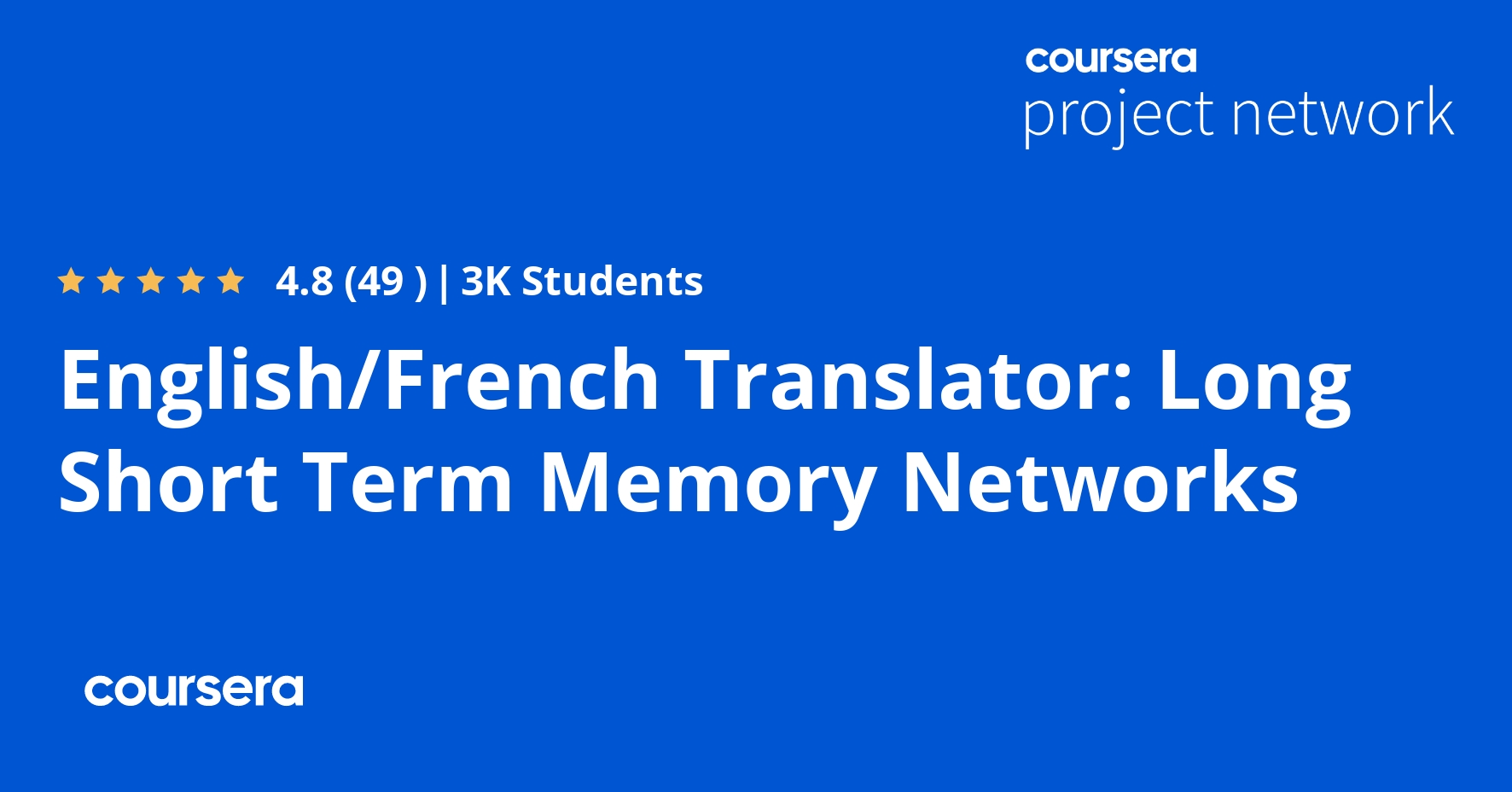 English/French Translator Long Short Term Memory Networks Coursya