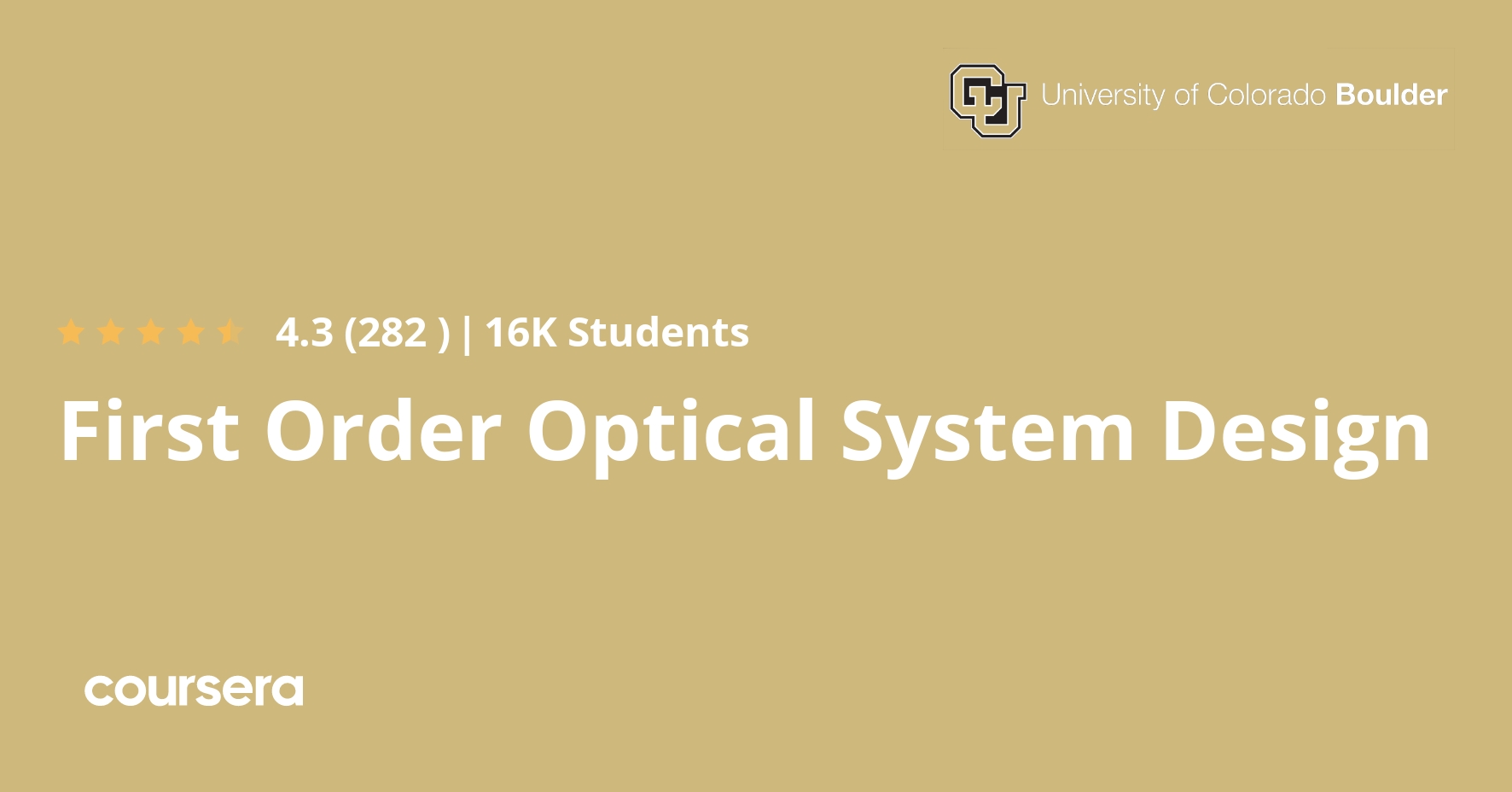 First Order Optical System Design Coursya