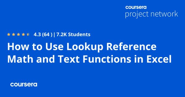 How to Use Lookup Reference Math and Text Functions in Excel - Coursya