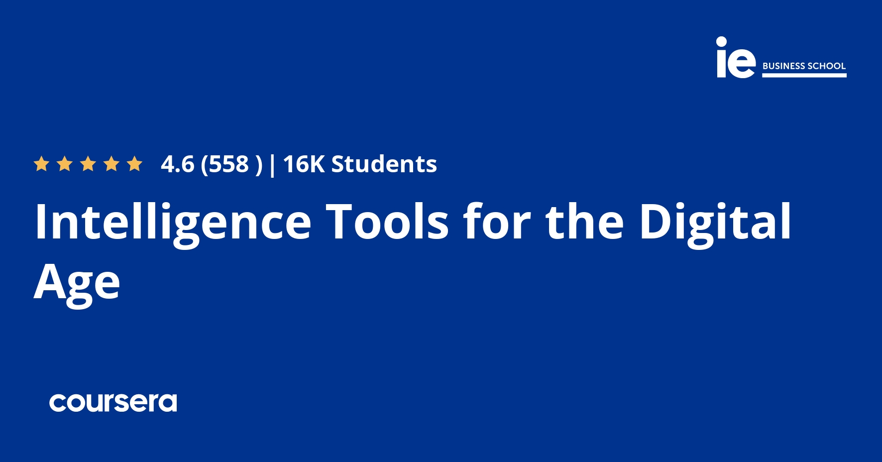 Intelligence Tools for the Digital Age Coursya