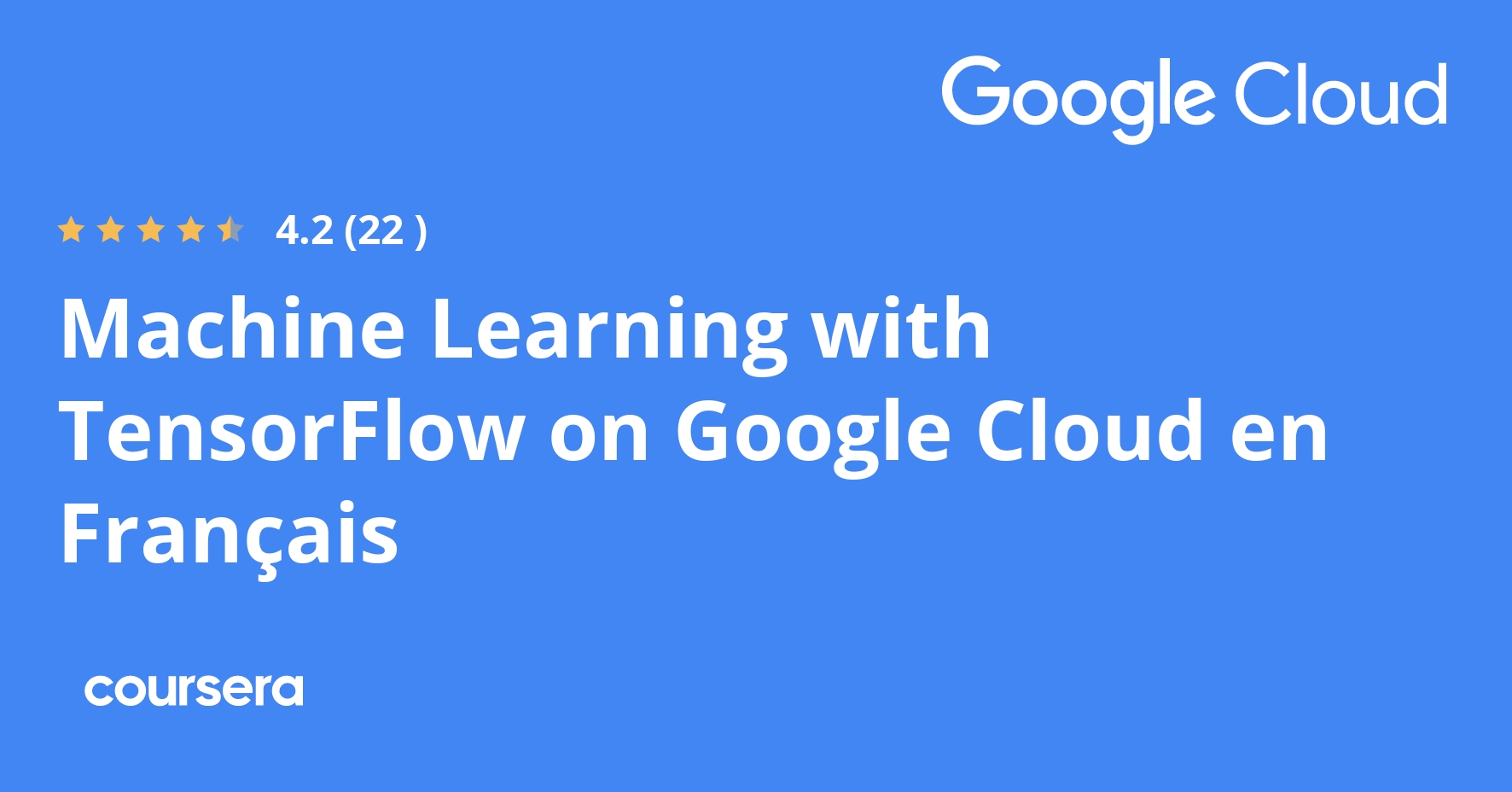 Machine Learning with TensorFlow on Google Cloud en Français ...