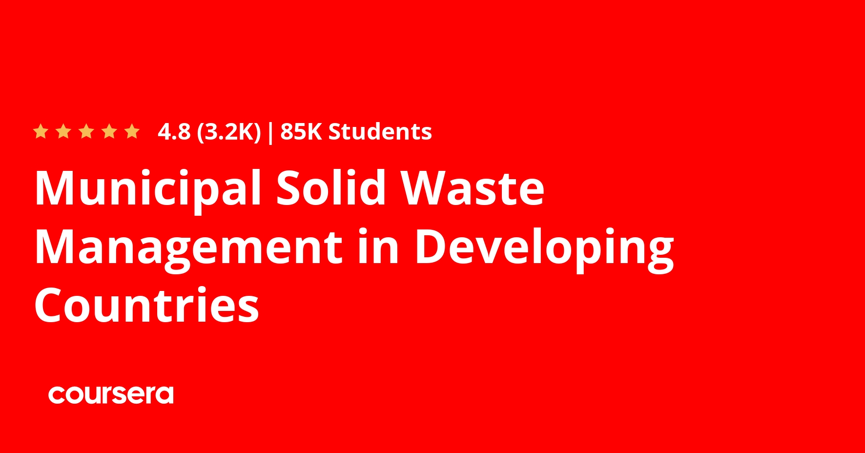 Municipal Solid Waste Management in Developing Countries - Coursya