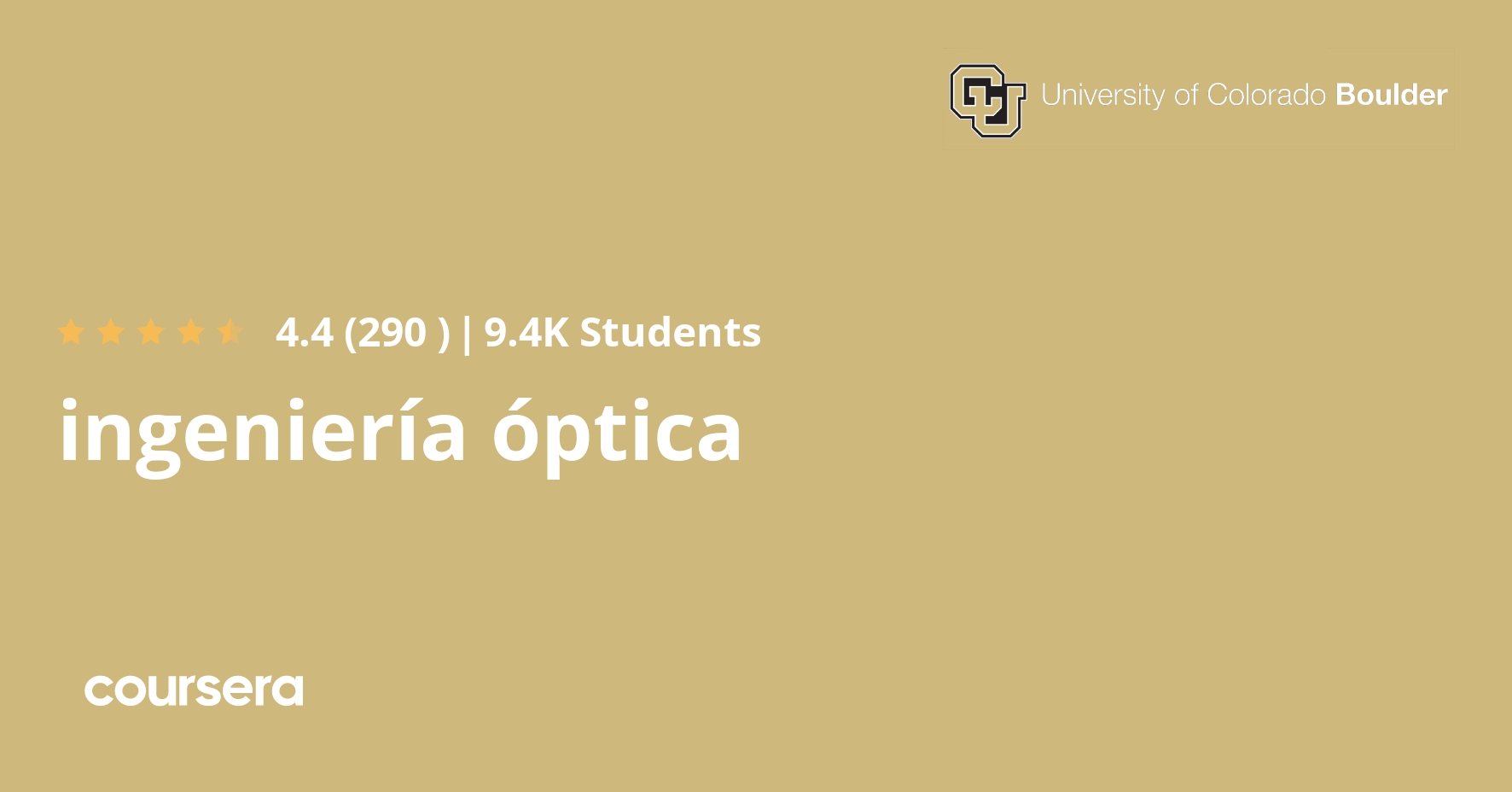 Optical Engineering Specialization Coursya