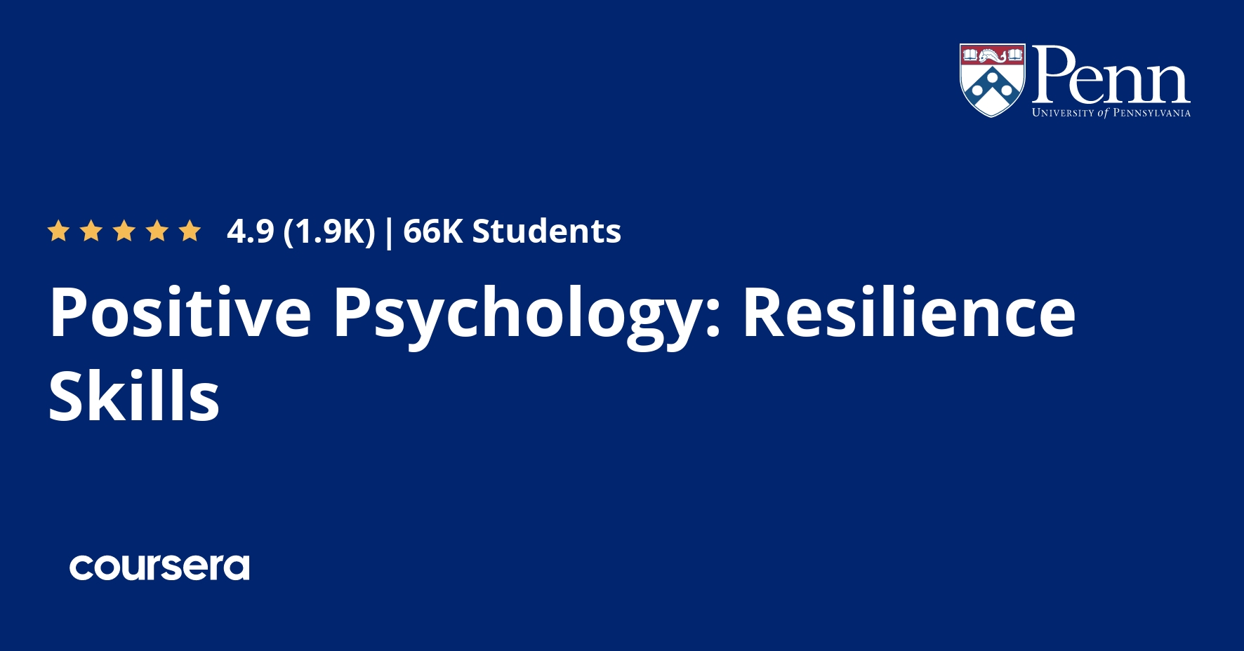 Positive Psychology Resilience Skills Coursya