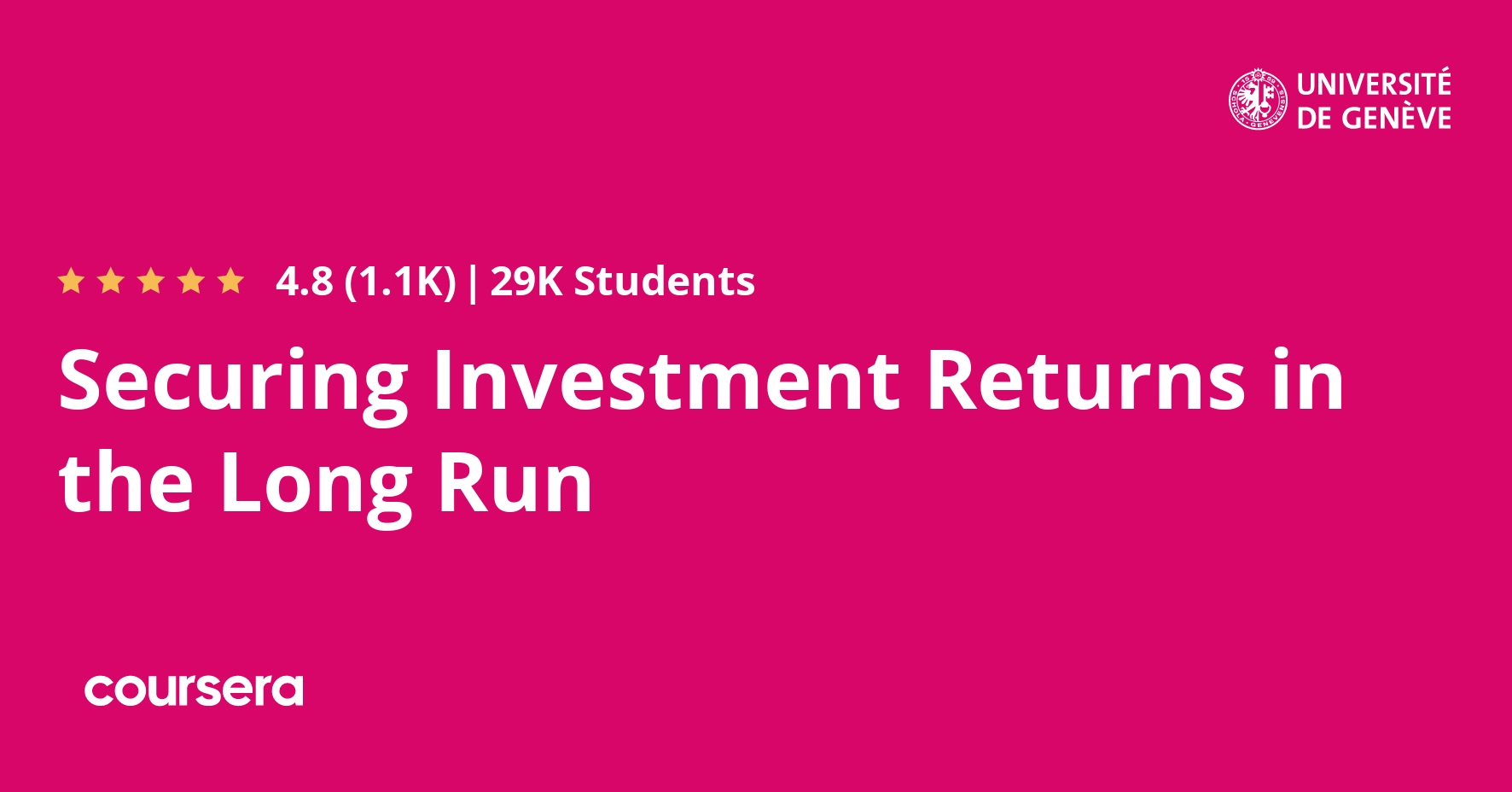 Securing Investment Returns In The Long Run Coursya