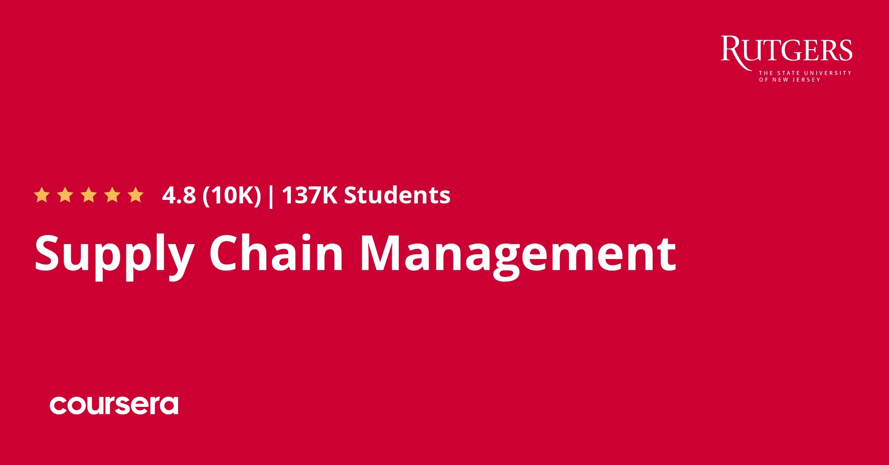 Supply Chain Management Specialization Coursya