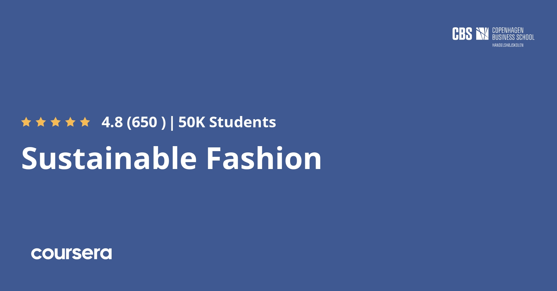 Sustainable Fashion Coursya