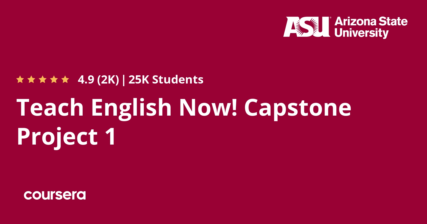 Teach English Now! Capstone Project 1 Coursya