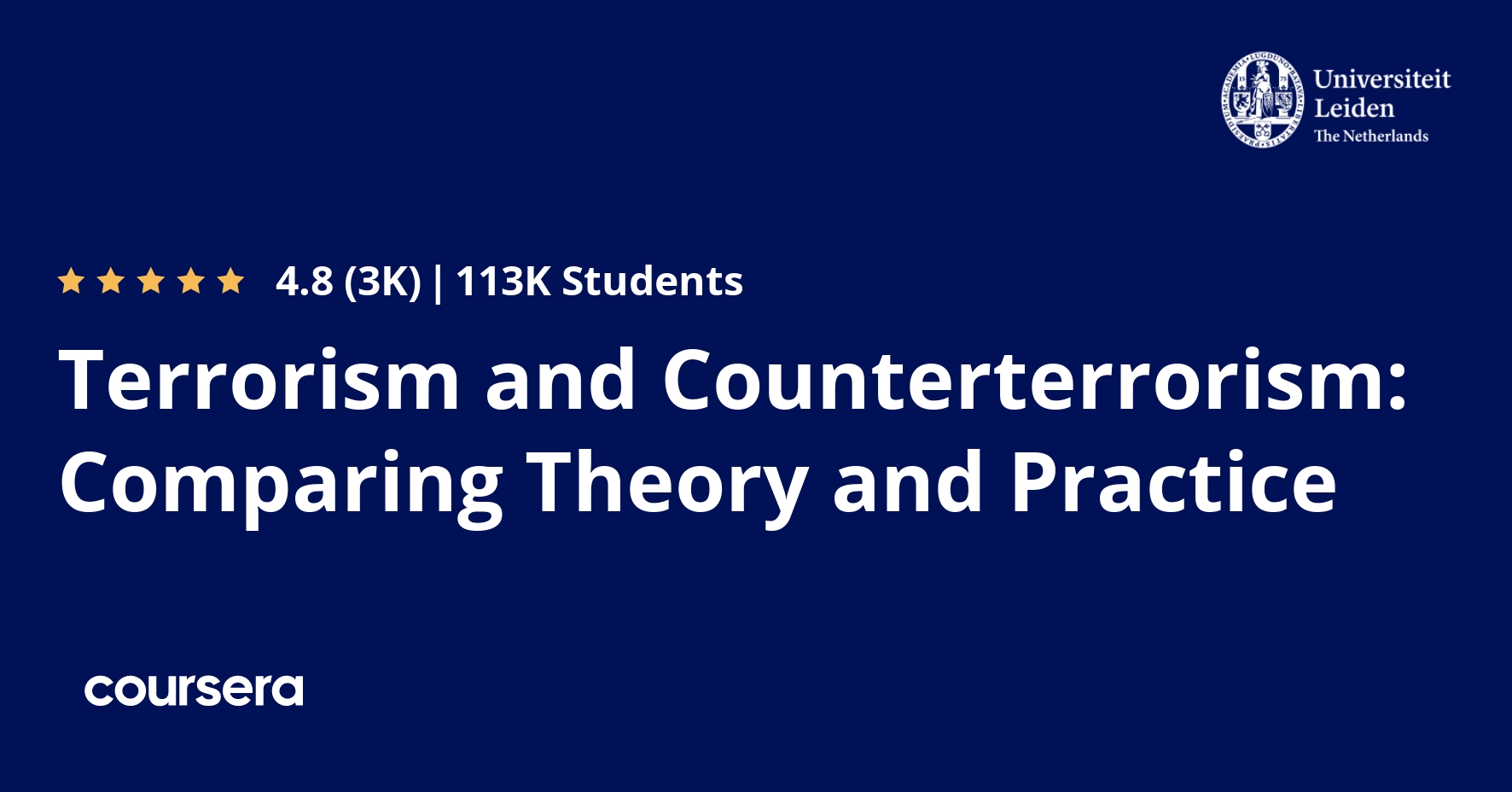 Terrorism and Counterterrorism Comparing Theory and Practice Coursya